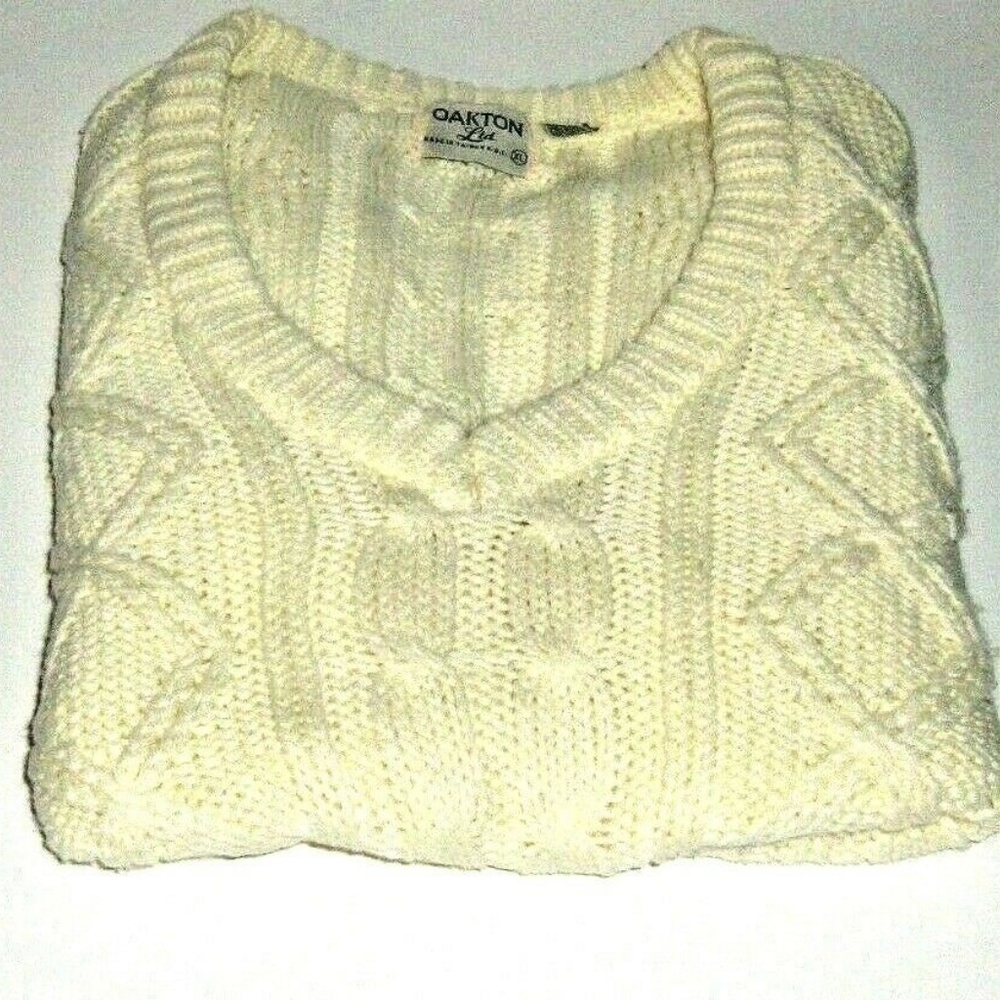 Mens Sweater Vest Size XL Ivory